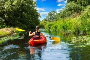 Kayaking on the river