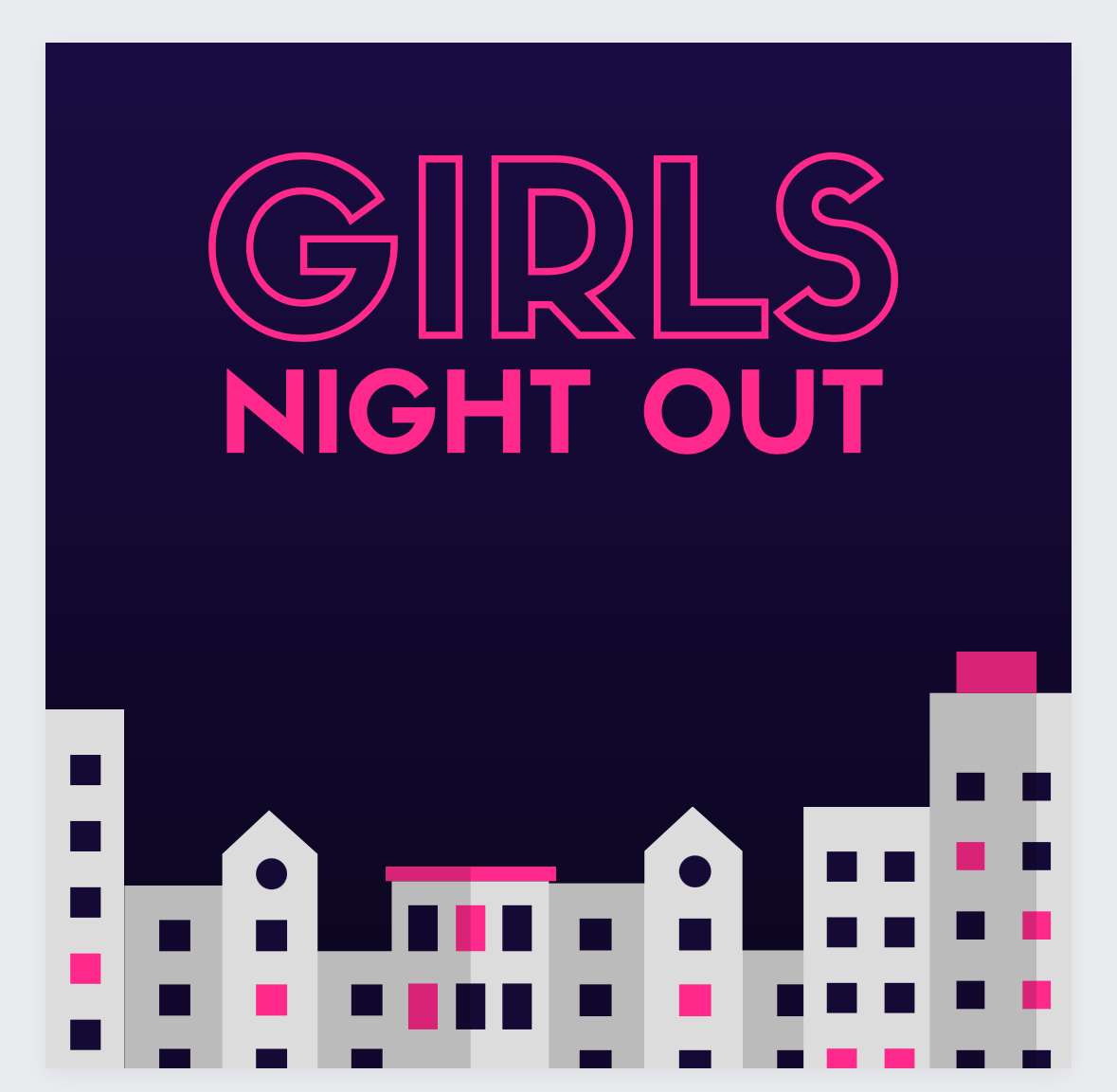 girls night out pink hanger