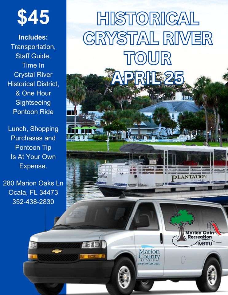 van trip crystal river pontoon